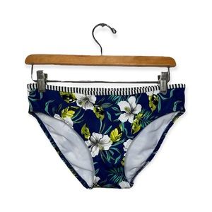NWT Panache Elle Classic Pant Swim Bottoms Cobalt/Floral Bikini Size Small